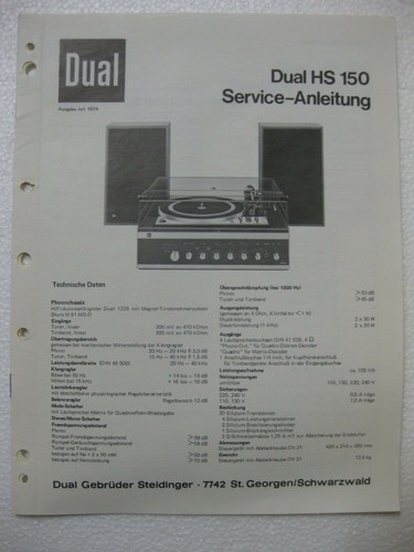 Dual service anleitung - dual, hs