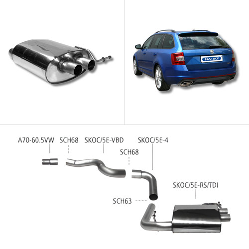 Bastuck sportauspuff skoda - bastuck,