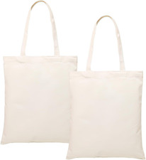 Hochwertige Stoffbeutel,Baumwolltasche,2 Stück Jutebeutel Unbedruckt,35×40cm Sto