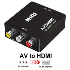 RCA AV to HDMI HD Converter Adapter Composite 3RCA CVBS Audio Video Wii NES SNES