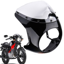 7" Motorrad Scheinwerfer Verkleidung Lampenmaske Glanz schwarz Für Harley Honda