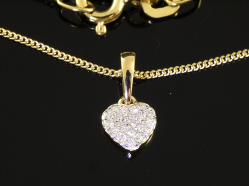 585 goldkette mit mini herz - 585,