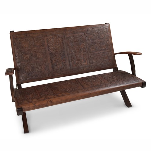 Vintage lederbank sofa - vintage,