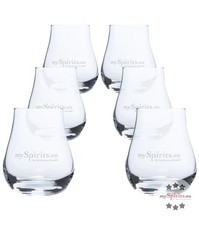 mySpirits Nosing Glas Sechserpack - 6 Tasting-Gläser für Whisky & Rum
