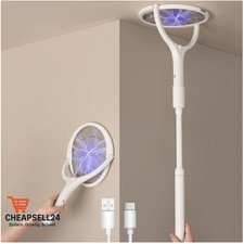 GeckoMan Rotierender Kopf Wiederaufladbar Elektrische Fliegenklatsche Elektri...