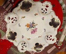 Weimar Porzellan Prunk Schale Echt Weimar Kobalt 60 sehr schönes Gold Dekor