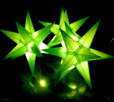 3er LED Außen-Stern-Set grün