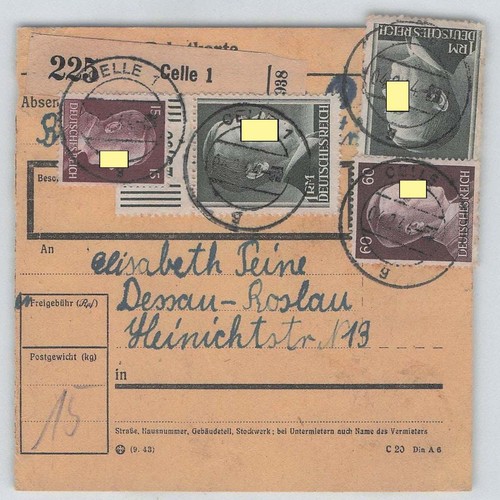 Deutsches reich paketkarte - deutsches,