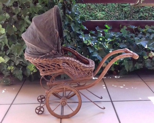 Antiker puppenwagen 1920 - puppenwagen,