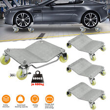 4x Rangierhilfe Rangierroller je 680kg Transportschale Reifenträger für Auto PKW