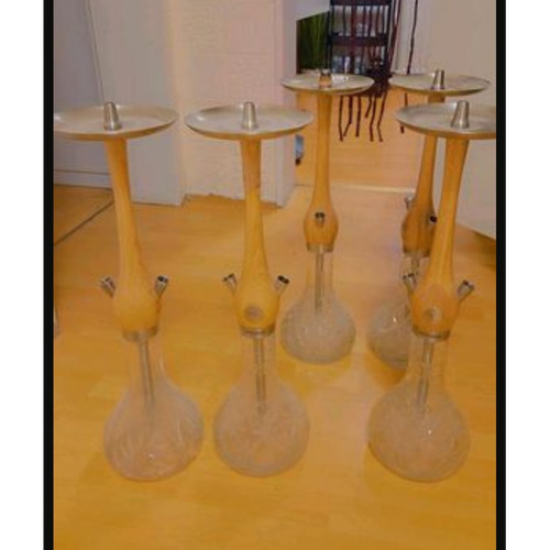 Wookah wasserpfeife holz glas - wasserpfeife,