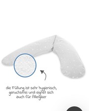 Stillkissen Mit Mikroperlen Füllung inkl.Bezug 170cm -Grau