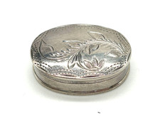 Antik Pillendose Silber Dose 925er Silber ovaler Form toll verziert sehr edel