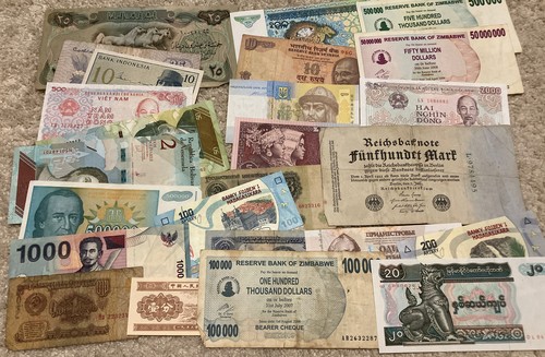 Sammlung von banknoten - von,