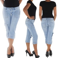 Damen Capri 3/4 Jeans Shorts