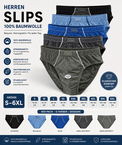 Stk herren slips - 3/6/9,