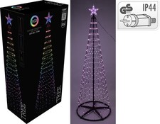 LED Lichterbaum 150 bis 300cm Fernbedienung Timer Weihnachtsbaum Innen/Außen RGB