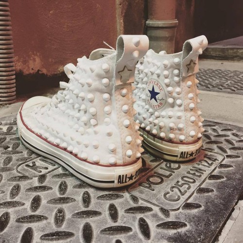 Converse white high - high, custom