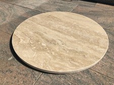 Runde Marmortischplatte beige