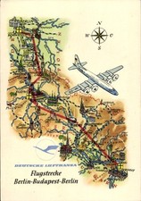 Landkarten Ak Lufthansa