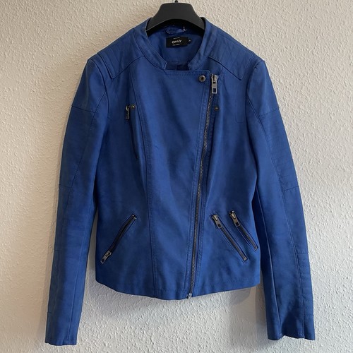 Only lederjacke blau onlava - blau,