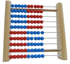 Rechenrahmen 100 Perlen Blau Rot Rechnen lernen leicht gemacht!
