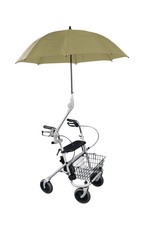 Rolko Protektor Rollatorregenschirm, Rollatorschirm, Rollatorsonnenschirm beige