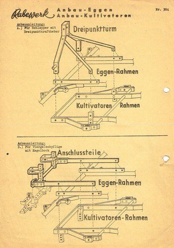 Rabewerk anbau eggen - anbau-,