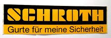 Werbe-Aufkleber Schroth Gurte