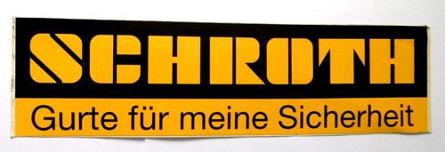 Werbe aufkleber schroth gurte - schroth,