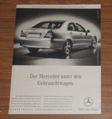 Seltene werbung mercedes - werbung,