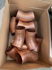 Kupfer Fallrohrbogen Ablaufbogen für Fallrohr d=87 mm Sockelknie 40 Grad 7tlg.