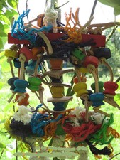 Papageienspielzeug Vogelspielzeug  Holz  Lederspielzeug  