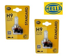 2x Hella H9 HALOGEN GLÜHBIRNE 12V 65W AUTO-LAMPE PGJ19-5 NEBEL FERNLICHT BIRNE