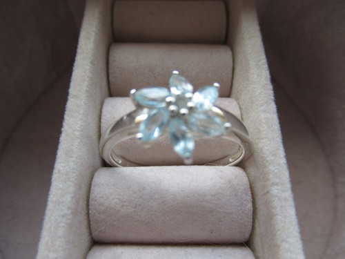 Himmelblauer topas ring 925 - topas, ring,