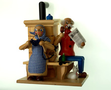 Räuchermann HoDreWa Erzgebirge Opa Oma Ofenbank Jan Legler Kachelofen Volkskunst