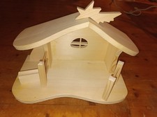 Krippenstall Krippe aus Holz ideal für Ostheimer Figuren