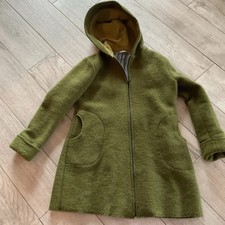 Damen Wollmantel Grün Größe 44