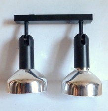 STAFF 7129 DOPPEL STRAHLER 70ER JAHRE CHROM SCHWARZ LAMPE MIDCENTURY DESIGN