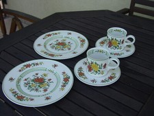 Villeroy & Boch, Summerday , 2 Kaffeegedecke in  gutem Zustand, 6 Teile