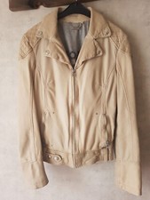Lederjacke Damen creme weiß Mays & Rose Gr. M Neu v.Breuninger Bikerjacke 