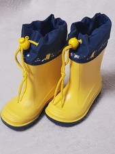 GUMMISTIEFEL für Kinder - Größe 20 - Marke: Romika - gelb mit dunkelblauem Bund