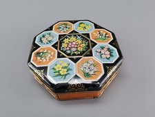 Alte Becking Mocca Kaffeedose achteckig Blumen Motiv 14 cm Importkaffee Hamburg