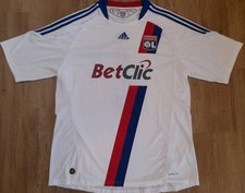 Original Adidas Vintage Olympique Lyon Trikot Jersey Größe 2XL Weiß Blau Rot 