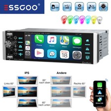 5" Autoradio 1 DIN Kabellos Carplay Android Auto USB AUX TF MP5+BT Touchscreen