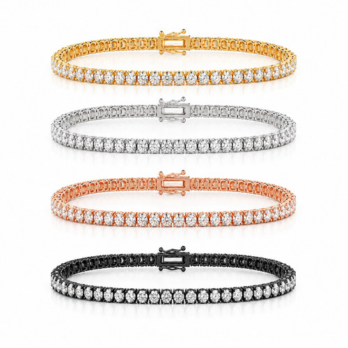Luxus tennisarmband solitär - luxus,
