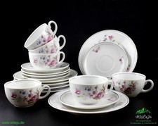 Sammlerobjekt DDR VEB Triptis Porzellan 18-teiliges Kaffee Service Blumen