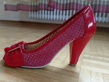 Killah Miss Sixty Pumps Peeptoe Stöckelschuh rot 36 bequem Schnalle