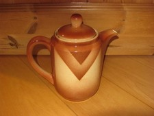 Vintage Bunzlau Kanne 0,75 Liter * braunes Spritzdekor