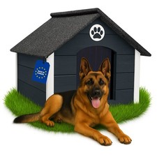 Hundehütte XL Grau isoliert